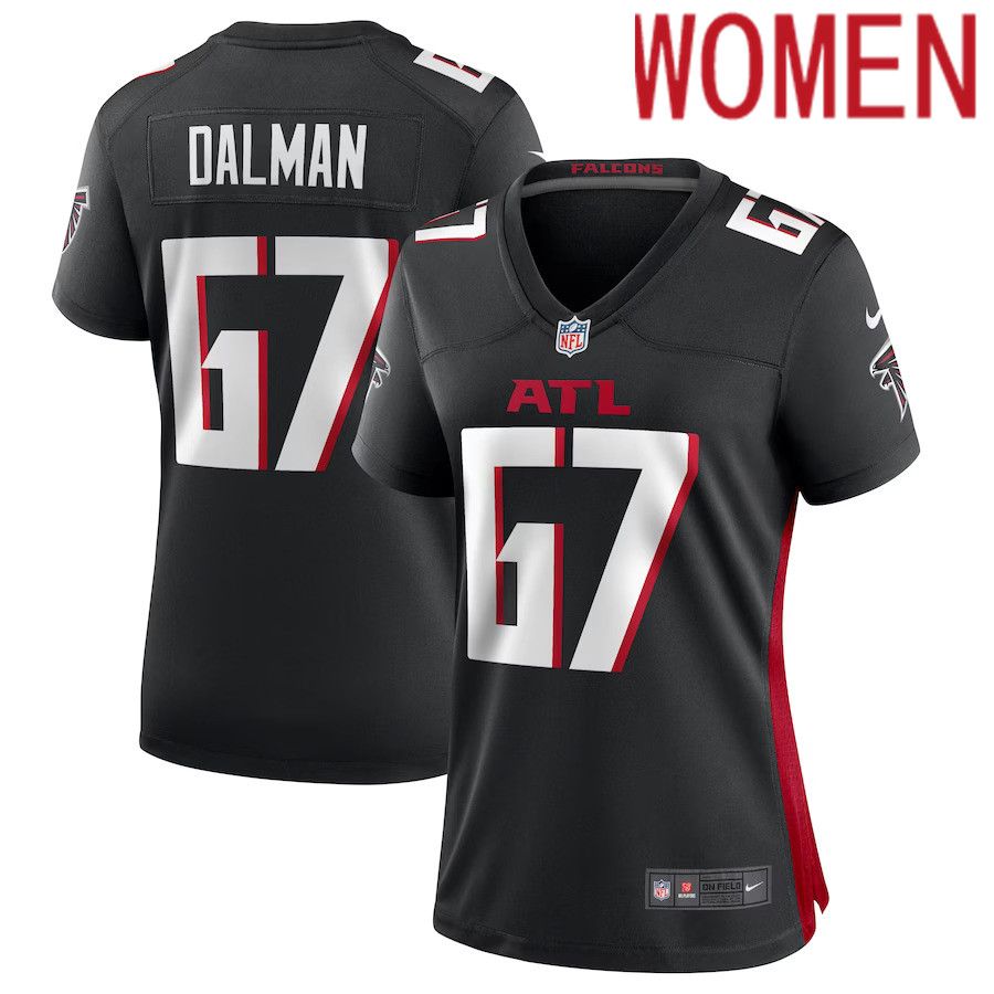 Women Atlanta Falcons 67 Drew Dalman Nike Black Game NFL Jersey